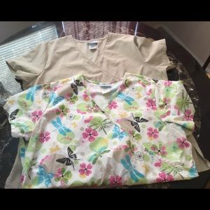 2 SB Scrubs Size XL Tops